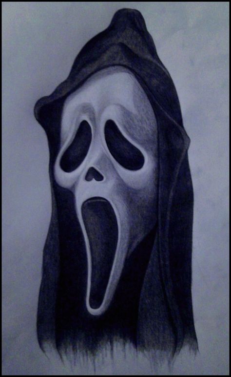 Scream Drawing, Scarie Movie, Screaming Drawing, Ghostface Mask, Mask Horror, Horror Movie Tattoos, Scream Mask, Scream Ghostface, Scary Drawings