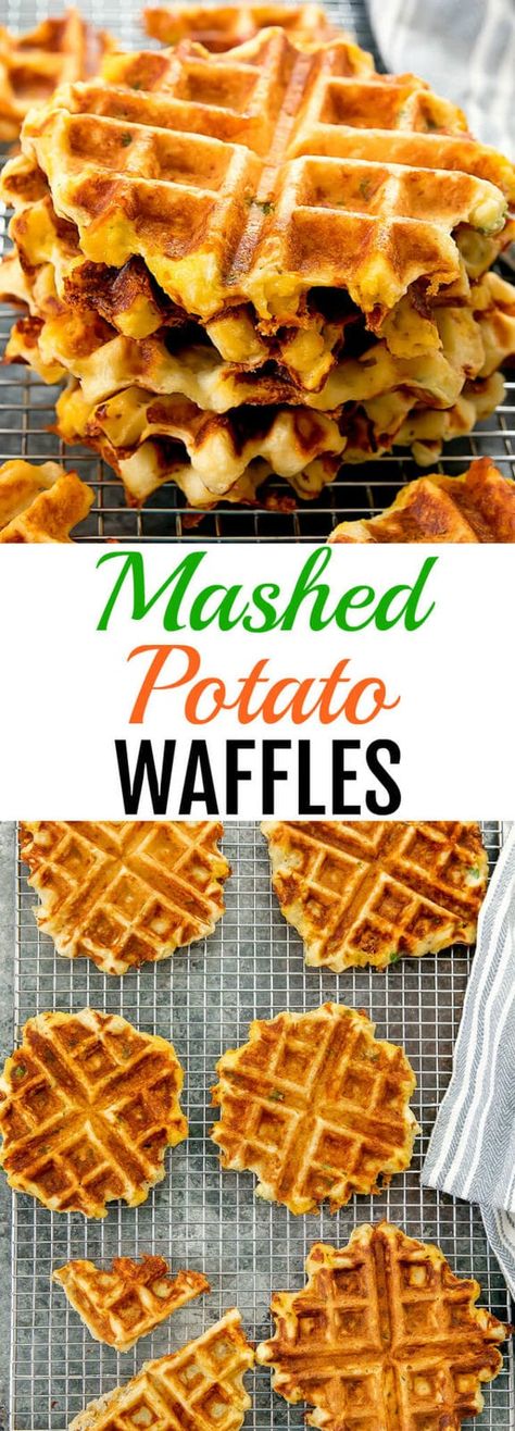 Savory Potato Waffles, Potatoes In Waffle Maker, What To Do With Instant Mashed Potatoes, Mash Potato Waffles, Potato Pancake Waffles, Mashed Potatoes In Waffle Maker, Leftover Mashed Potato Recipes Waffle Iron, Potatoe Pancakes From Mashed Potatoes Breakfast, Potato Waffles Ideas