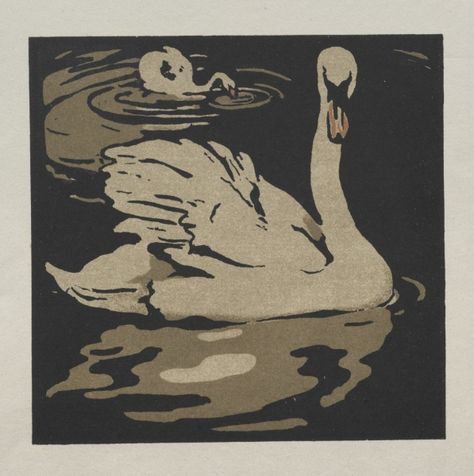 Search the Collection | Cleveland Museum of Art Kelmscott Press, William Nicholson, Swans Art, Beautiful Swan, Linocut Art, Cleveland Museum Of Art, Wood Engraving, The Square, Lino Print