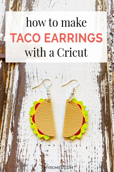 Taco Svg Free, Taco Earrings, Svgs Free, How To Make Taco, Diy Leather Earrings, Free Svgs, Faux Leather Earrings, Cricut Craft Room, Jewelry Making Tools