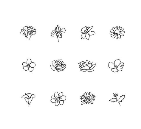 5 Petal Flower Tattoo, Small Simple Flower Tattoo, K Tattoos, Black White Doodle, Mini Doodles, Clip Art Flowers, Simple Flower Tattoo, Matching Tats, White Doodle