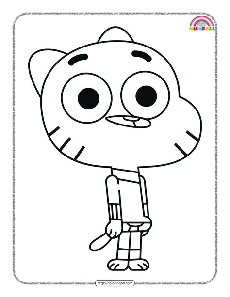 Gumball Drawing, Colouring In Sheets, Gumball E Darwin, Gumball Watterson, Carl Johnson, Pdf Coloring Pages, Stuff To Print, Easy Cartoon Drawings, Love Wallpaper Backgrounds