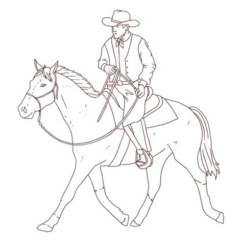 Cardboard Horses, Horse Lineart, Man And Horse, Cowboy Man, Hot Cowboy, Cowboy Artwork, Man Drawing, Cowboys Men, Branding Business