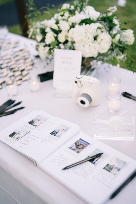 Wedding Welcome Table, Polaroid Wedding, Wedding Guest Book Ideas, Polaroid Guest Book, Welcome Table, Guest Book Ideas, Guest Book Table, Dream Wedding Decorations, Book Table