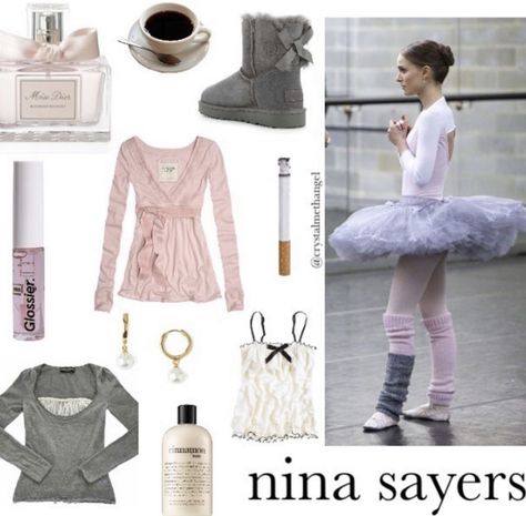 Nina Sayers Inspired Outfit, Black Swan Movie Outfits, Black Swan Clothes, Nina Black Swan Aesthetic, Nina Black Swan Outfits, Black Swan Moodboard, Nina Sayers Outfit, Black Swan Aesthetic Outfit, Black Swan Outfits Inspired