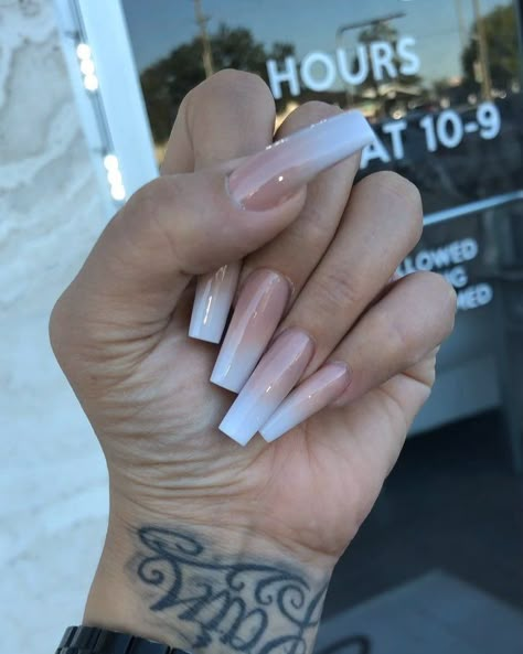 Tapered Square Nails, Nagellack Trends, Milky Nails, Tapered Square, Ombre Acrylic Nails, Cute Acrylic Nail Designs, Glam Nails, Square Acrylic Nails, Nails Toes