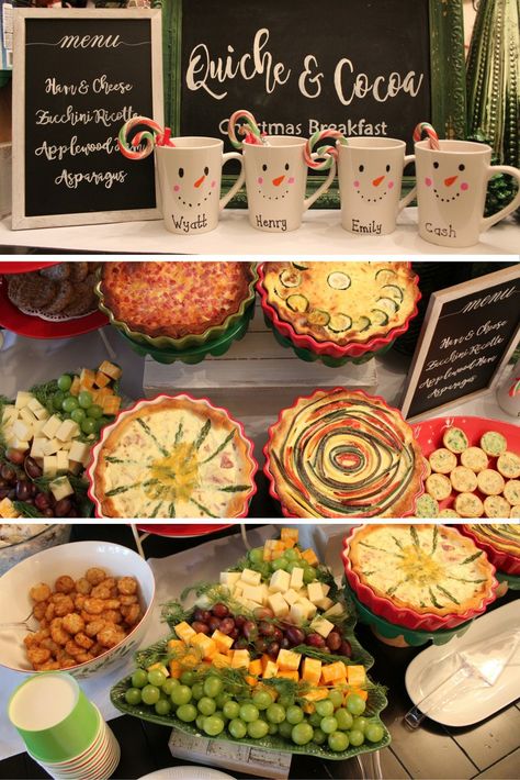 CHristmas Breakfast Buffet Ideas. Hosting Christmas Breakfast. Quiche Buffet. Quiche Recipes Breakfast Ideas Quiche, Buffet Brunch Ideas, Quiche Buffet, Christmas Breakfast Buffet Ideas, Christmas Breakfast Buffet, Holiday Side Dishes Christmas, Buffet Brunch, Christmas Breakfast Ideas, Parenting Blogs