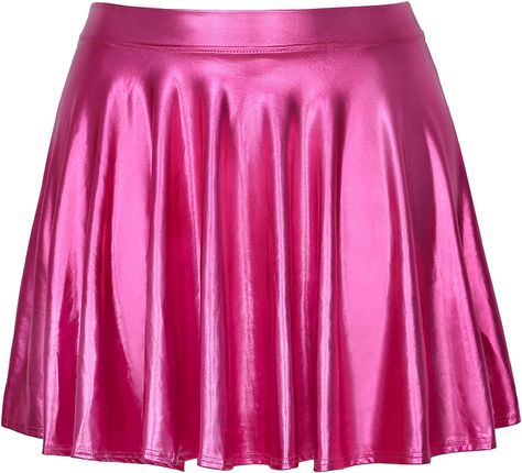 Women's Casual Fashion Flared Pleated A-Line Circle Skater Skirt (Hot Pink, Large) at Amazon Women’s Clothing store Pink Fitted Full Pleated Skirt, Pink Flared Pleated Skirt, Cheap Pink Mini Pleated Skirt, Fitted Pink Pleated Mini Skirt, Pink Pleated A-line Skirt, Hot Pink Skirt, Layered Mini Skirt, Tassel Skirt, Pink Pleated Skirt