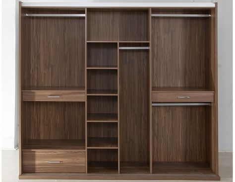 Inside Cupboard Ideas Bedroom, Cupboard Inside Design, Small Room Vanity, Cupboard Sections, Dressing Cupboard, Narrow Closet Design, Wardrobe Internal Design, Simple Cupboard, Interior Wardrobe