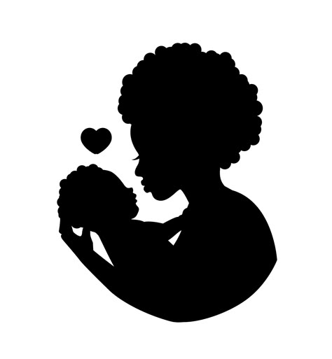 A mother's love, Silhouette of black mother with her baby in her arms Lost Baby Tattoo, Black Maternal Health, Mom Baby Tattoo, Mother And Baby Tattoo, African Portraits Art, Mother With Baby, Mom Drawing, 2 Tattoo, Love Silhouette