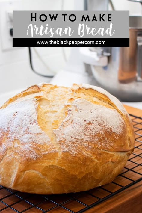 Easy Rustic Bread, Rustic Bread Recipe, Bread Cloche, Artisan Bread Recipe, Crusty Bread Recipe, Italian Bread Recipes, Dutch Oven Bread, Artisan Bread Recipes, Rustic Bread