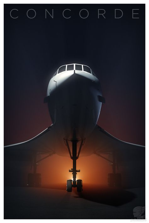 ArtStation - Concorde Redux 26 - Dark Side, Stephane BEILLIARD Concorde Wallpaper, Vintage Airline Posters, Commercial Plane, Aviation Posters, Airplane Wallpaper, Passenger Aircraft, Airplane Art, Vintage Aviation, Vintage Airlines