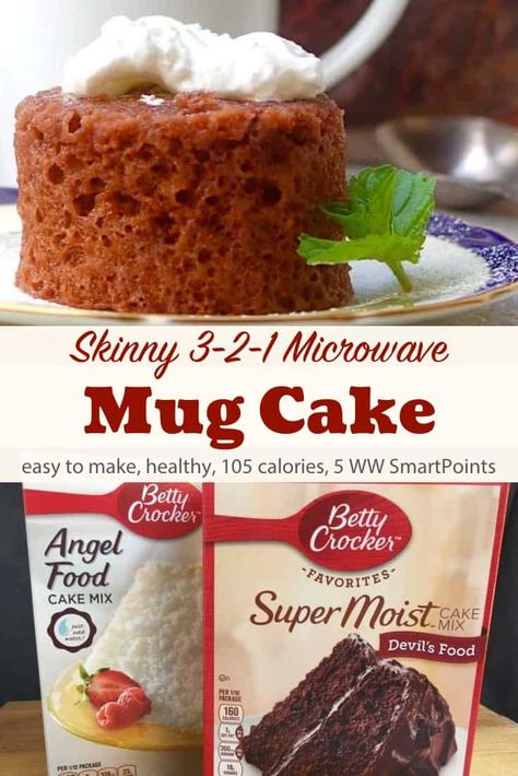 Microwave Mug Cake, Weight Watcher Desserts, Microwave Mug, Smart Points Recipes, Microwave Cake, Mug Cake Microwave, Weight Watchers Recipes Desserts, Mug Cakes, Cake Simple