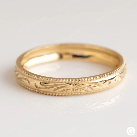 Ring Simple Silver, Dainty Gold Band, Silver Ring Simple, Sterling Silver Rings Simple, Filigree Wedding Band, Floral Wedding Ring, Heirloom Rings, Filigree Ring Gold, 10 October