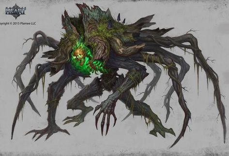 Alien Monster Concept Art, Earth Monster, Plant Creature, Plant Monster, Dark Creatures, رعب نفسي, Dnd Monsters, Fantasy Beasts, 다크 판타지