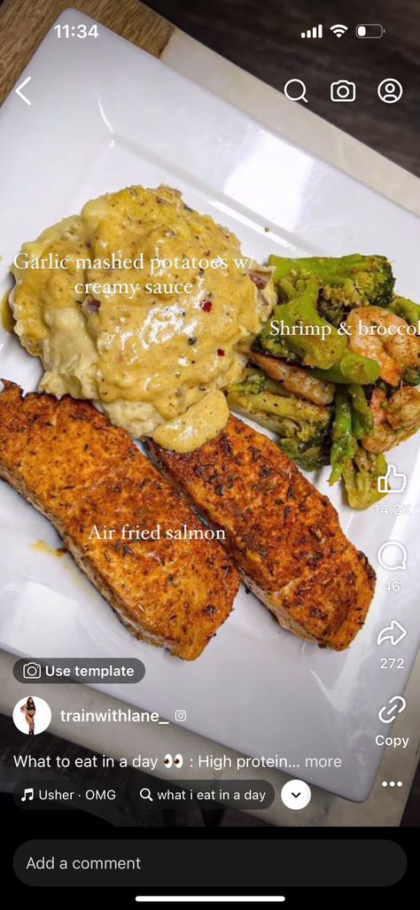 Salmon And Mashed Potatoes, Inexpensive Dinner Recipes, Cooking Recipes For Dinner, Healthy High Protein Meals, Soul Food Dinner, Easy Healthy Meal Prep, Food Babe, Food Therapy, Healthy Food Motivation