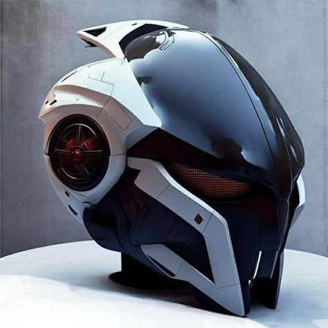 Robot Helmet Design, Futuristic Helmet Design, Scifi Helmet, Futuristic Mask, Armadura Ninja, Sci-fi Helmet, Cyberpunk Helmet, Game Offline, Cool Bike Helmets