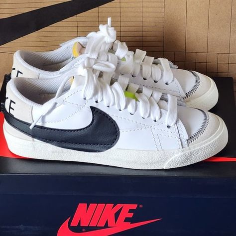 NEW!! NIKE BLAZER JUMBO LOW /SIZE 9 UNISEX WHITE/ BLACK Nike Blazer Jumbo, Blazer Jumbo, Casual Nails, Shoe Inspo, Nike Blazer, Blazer Outfits, Nike White, Sneaker Collection, New Nike