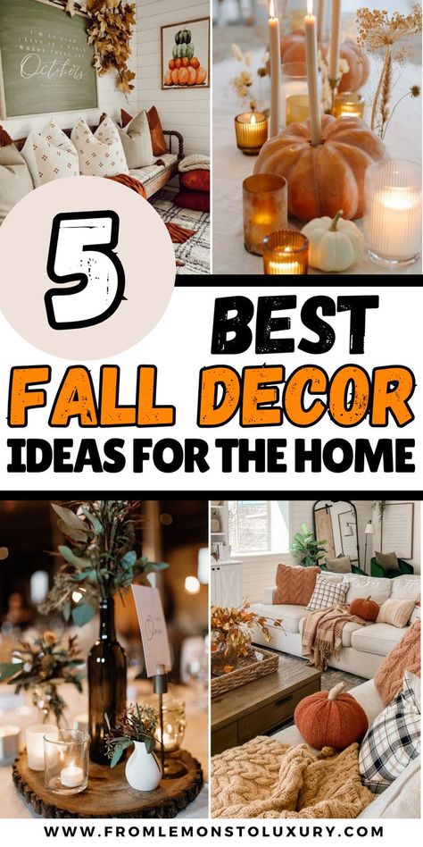 fall decor ideas Fall Ledge Decor, Fall Decorating Ideas 2024, Thrifted Fall Decor, Simple Fall Decor Ideas For The Home, Fall Indoor Decor Ideas, Indoor Fall Decor Ideas, Cozy Autumn Home, Natural Fall Decor, Simple Fall Decor