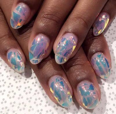 From marbled to 'Lemonade'-inspired Glass Manicures, Shattered Glass Nails, Glass Nails Art, Glass Nail, Catty Noir, Nail Jewels, Glass Nails, Shattered Glass, Art Nails