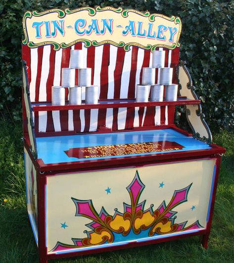 Funfair Attractions for Weddings - hitched.co.uk Carnival Wedding Theme, Fairground Games, Guest Entertainment, Tin Can Alley, Wedding Games For Guests, Village Fete, Spring Carnival, Open Days, Fun Fair