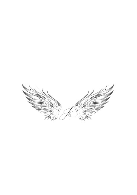 Detailed Angel Wings Tattoo, Angel Wings Tattoo On Back Women, Angels Wings Tattoo, Tattoos For Lost Ones, Angel Wing Tattoo Designs, Angel Wings Tattoo Stencil, Tattoo Angel Wings, Fill In Tattoo Ideas Sleeve, Tattoo Sentences