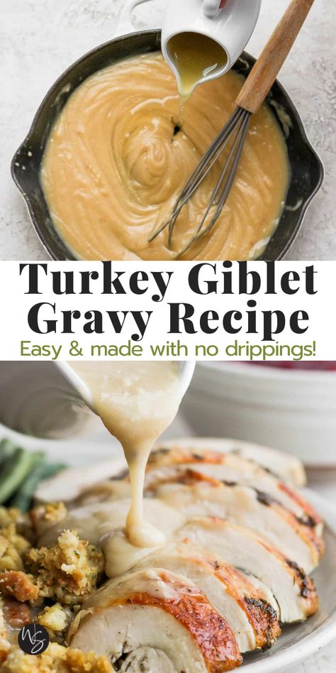 How To Make Gravy With Turkey Neck, Gravy Made From Turkey Neck, How To Make Gravy From Turkey Giblets, Homemade Gravy From Turkey Neck, Goblet Turkey Gravy, Neck And Giblet Gravy, Turkey Gravy From Drippings And Giblets, Gravy With Turkey Giblets, Homemade Turkey Gravy From Giblets