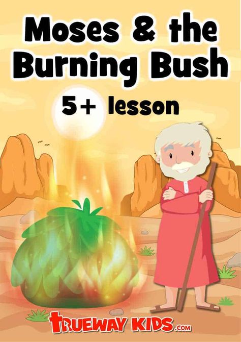 Bring the story of Moses and the Burning Bush to life with this fun Bible lesson for kids. With printable worksheets, coloring pages and crafts, this lesson is perfect for kids at home or in church. Moses Bible Story Preschool, God Speaks To Moses Craft, Moises And The Burning Bush Craft, Moses Object Lesson, Moses And The Burning Bush Object Lesson, Story Of Moses For Kids, Moses And The Burning Bush Craft Preschool, Moses And The Burning Bush Lesson, Moses Bible Activities For Kids