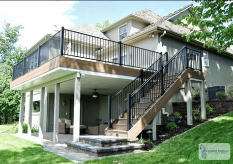 Stair Idea, Deck Ceiling, Under Deck Ceiling, Patio Under Decks, Design Per Patio, Under Deck, Deck Remodel, Patio Deck Designs, Deck Designs Backyard