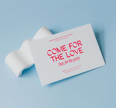 Come for the love ❤️ Hot pink letterpress invite for Phoebe and Harry looking stunning and making an incredible first impression. Image… | Instagram Fiji Wedding, Image Instagram, Wedding Branding, Letterpress Invitations, Invitations Wedding, First Impression, Letterpress, Getting Married, Wedding Stationery