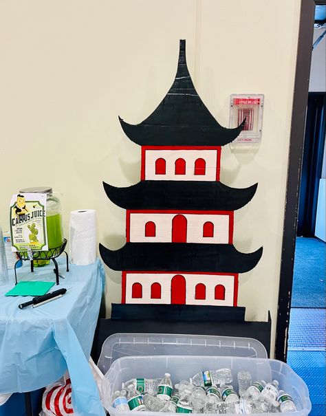 Chinese Bulletin Board Ideas, Japan Theme Classroom, Japanese Party Decorations Diy, China Party Decorations, Asia Themed Classroom, Japanese Classroom Decor, Japan Classroom Decor, China Classroom Decorations, Japan Decorations For Classroom