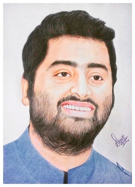 Arjit Singh Drawing, Arijit Singh Drawing, Arijit Singh Sketch, Arijit Singh Photos Sketch, Warrior Paint, Pencil Sketches Easy, Abstract Pencil Drawings, Painting Images, 3d Sketch