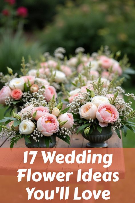 Did you know that your wedding flower ideas can transform the entire ceremony? Dive into a stunning collection of 17 breathtaking photos showcasing unique floral designs. Discover vibrant bridal bouquets, dreamy centerpieces, and fresh decor tips that promise to wow your guests. Unveil the secrets to perfectly matching your wedding theme with flawless blooms. Get inspired and bring your flower dreams to life! Romantic Natural Wedding, Bridal Bouquet May Wedding, Coral Wedding Flowers Centerpieces, Wedding Bouquets Fresh Flowers, Small Round Bridal Bouquet, Dollar Tree Wedding Bouquet, Types Of Flowers For Wedding Bouquet, Pastel Summer Wedding Flowers, Dusty Rose Wedding Florals