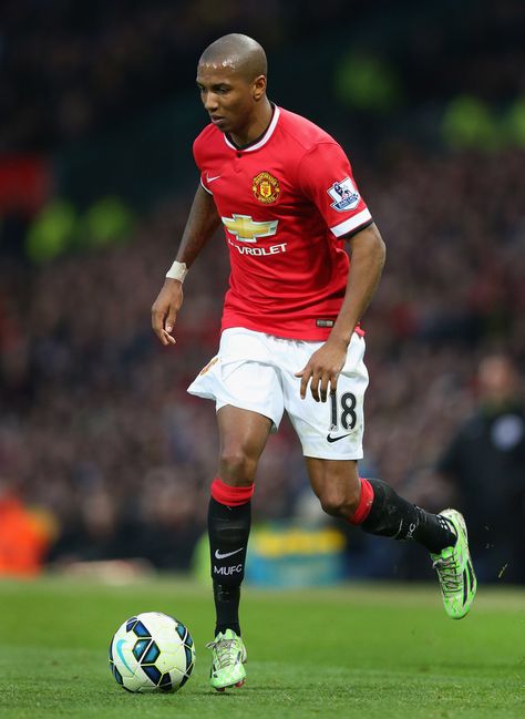 Ashley Young of Manchester United during the Barclays Premier League match between Manchester United and Tottenham Hotspur at Old Trafford on March 15, 2015 in Manchester, England. Ashley Young, Barclays Premier League, Manchester United Football Club, Manchester United Football, Manchester England, Premier League Matches, Man Utd, Old Trafford, Sports Teams