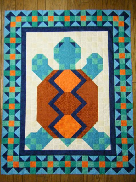 Quilt Animals, Turtle Quilt, Quilting Board, Baby Quilt Patterns, Childrens Quilts, Baby Boy Quilts, Turtle Pattern, Animal Quilts, Quilt Baby