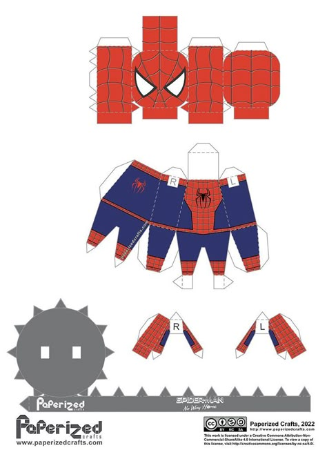 Spider Man: No Way Home - Tobey Maguire Suit Paperized Spiderman Papercraft, Spiderman Craft, 3d Karakter, Hanging Craft Ideas, Anime Paper, Spiderman 3, Spider Man No Way Home, Paper Toys Template, Hanging Craft