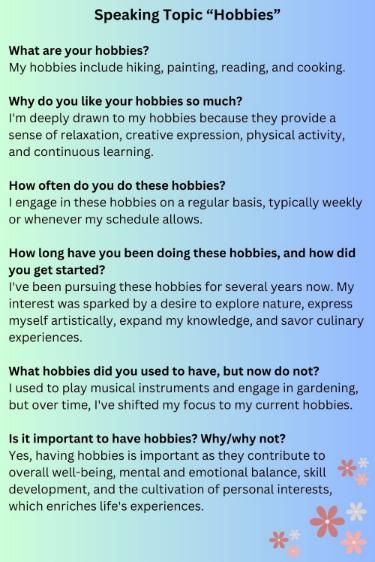 Everybody has hobbies, and everybody loves talking about them. Hobbies could be passions too. Some simple questions to ask include: Simple Questions To Ask, Simple Questions, Speaking Activities, Activities For Adults, Explore Nature, Questions To Ask, Creative Expressions, Physical Activities, Physics