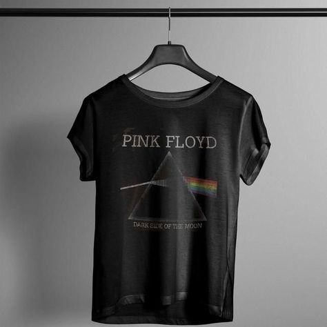 Pink Floyd T Shirt | Pink Floyd Dark Side Of The Moon Distressed Fitted T-Shirt #bandtees Vintage Band Shirts, Pink Floyd Shirt, Pink Floyd T Shirt, Pink Floyd Dark Side, Dark Side Of The Moon, Band Shirts, Pink Floyd, Band Tees, Dark Side