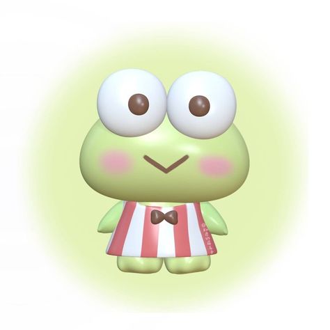 Keroppi 3d Icon, Kerropi Icon Png, Kerropi Pfp Icon, Sanrio 3d Png, Kerropi Widget, Keroppi Png, Green Icons, Minimalist Icons, Cute App