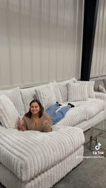 Mirage Furniture Outlet on Instagram: "The best couch…ever?😍😍 Sink into this plush oversized sectional that’s available in four different colors and ready to be your new favorite couch.☁️ Now available at the Mirage Furnishing Outlet! #furniture #shopping #couch" Soft Couches, Huge Couch, Aesthetic Couch, Fluffy Couch, Couches Living Room Comfy, Couch Comfy, Cuddle Couch, Best Couch, Comfortable Living Room Furniture