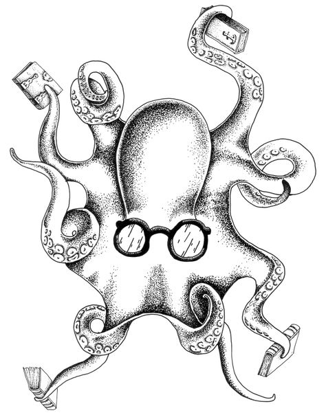 Pirate Librarian Tattoo | Kraken Open a Good Book Librarian Tattoo, Tattoos Octopus, Bookish Tattoos, Magically Delicious, Library Signs, Awesome Tattoo, Free Adult Coloring Pages, Book Tattoo, Library Displays