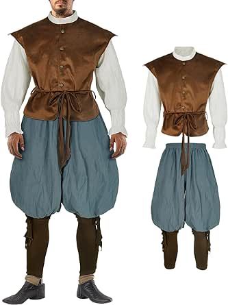 Mens Renaissance Costume Midevil/Renaissance Clothing Men Outfit Medieval Vest Pants Shirt Viking Costume Vintage Renfaire Outfits, Medieval Vest, Viking Costume, Ren Fair, Clothing Men, Mens Vest, Costume Outfits, Mens Costumes, Pant Shirt