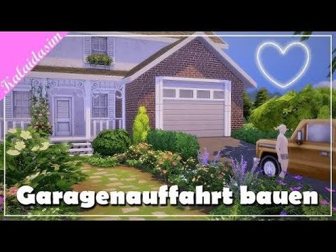 Die Sims 4 - Tipps & Ideen - ♥ Garagenauffahrt bauen/Basegame ♥ - von Kalaida Simpson - YouTube Die Sims 4, Vintage Glamour, Sims 4, Garage, Twitter