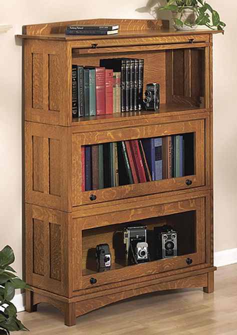 Barrister's Bookcase Woodworking Plan from WOOD Magazine Bookcase Woodworking Plans, Kids Woodworking Projects, Bookcase Plans, Woodworking Plans Patterns, Barrister Bookcase, Modular Office Furniture, Mission Furniture, Router Jig, Woodworking Projects Furniture