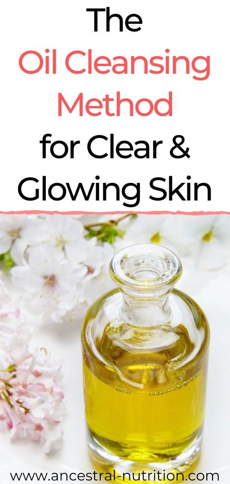 Essential Oils For Clear Skin, Oil Cleansing Method For Acne, Diy Oil Face Cleanser Recipe, Homemade Oil Cleanser, Diy Body Oil For Glowing Skin, Glow Oil For Skin, Cleansing Oil Recipe, Oil Cleanser Recipe, Diy Face Oil