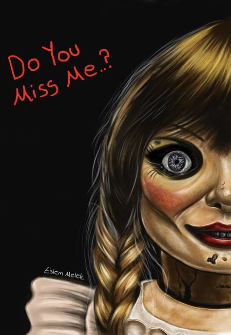 Annabelle Tattoo, Scary Movie Night, Annabelle Doll, Gcse Art Ideas, Conjuring Universe, Scary Photos, Doll Drawing, Illustrator Graphic Design, Adobe Illustrator Graphic Design