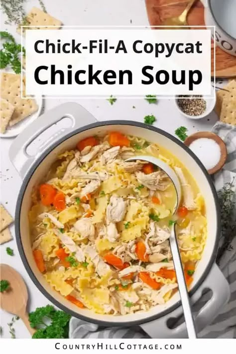 Chick Fila Chicken Noodle Soup Recipe, Chick Fil A Soup Recipe Chicken Noodles, Chicken Noodle Soup Chick Fil A, Copycat Chick Fil A Chicken Noodle Soup, Chick Fil A Chicken Noodle Soup Recipe, Chick Fil A Chicken Soup Recipe, Chick Fil A Soup Recipe, Chik Fil A Chicken, Best Chicken Noodle Soup Recipe