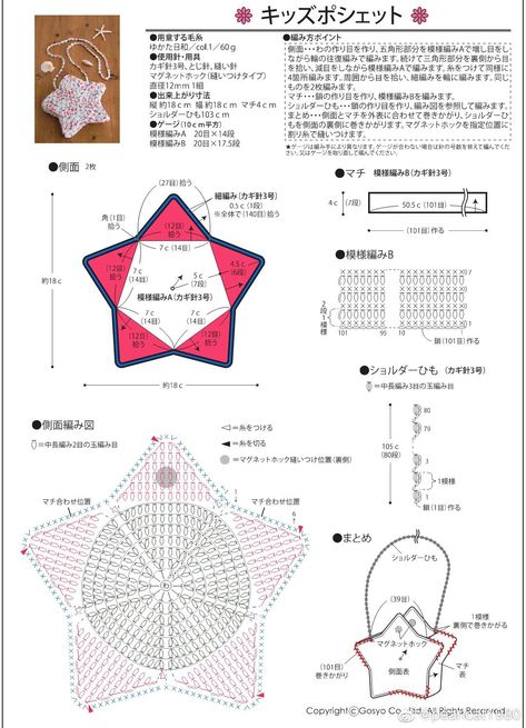 Crochet Messenger Bag, Crochet Mini Bag, Crochet Stitches Diagram, Crochet Pouch, Crochet Stars, Crochet Blog, Crochet For Boys, Embroidery Bags, Crochet Magazine