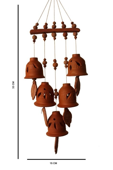 Clay Wind Chime Bell for Good Luck and Home Decor For order call or whatsapp 8961147456*** #clay_wallHanging #earthen_innovation #clay_bell #claywork #interio_craft #interiordesign #exteriordecor #wind_chime #terracotta_bell #celingdecor #clayart #balconydecor #windowdecor #claybell_manufacturer #wholeseller #exporter #exportquality #Kaḷimaṇ_maṇi #Māṭīnī_ghaṇṭaḍī #Mātīcī_ghaṇṭā #kave_zang #cloche_d'argile #Glocke_aus_Ton #mittiki_ghanta E: karu.kraft@gmail.com*** Clay Wall Hanging, Feng Shui Items, Own Language, Wall Hanging Diy, For Good Luck, Animal Ornament, Exterior Decor, Balcony Decor, Wind Chime