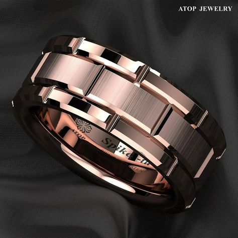 Order yours here: https://ssdlr.shop/l/c291271f Our Wedding Bands will not fade, tarnish or leave your skin green. It is waterproof, comfort fit and made out of the best high quality materials in the United States to assure satisfaction. About us: We are a Christian owned company inpired by God to use jewelry as a gift of love by following His example in Ezekiel 16:11-14. Be parters with us on a major purpose; God creates nature, we shape it, thus, we seek to shape nature in a way that glor... Swiss Wedding, Tungsten Rings For Men, Wedding Bands Rose Gold, Rings For Men Wedding, Men Wedding Bands, Men's Engagement Rings, Promise Rings For Men, Wedding Bands For Him, Rose Gold Wedding Band